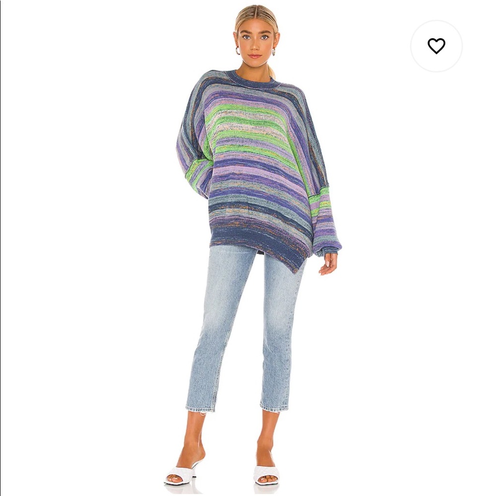Free People Easy Street Space Dye Sweater size Medium. Oversized cozy sweater.